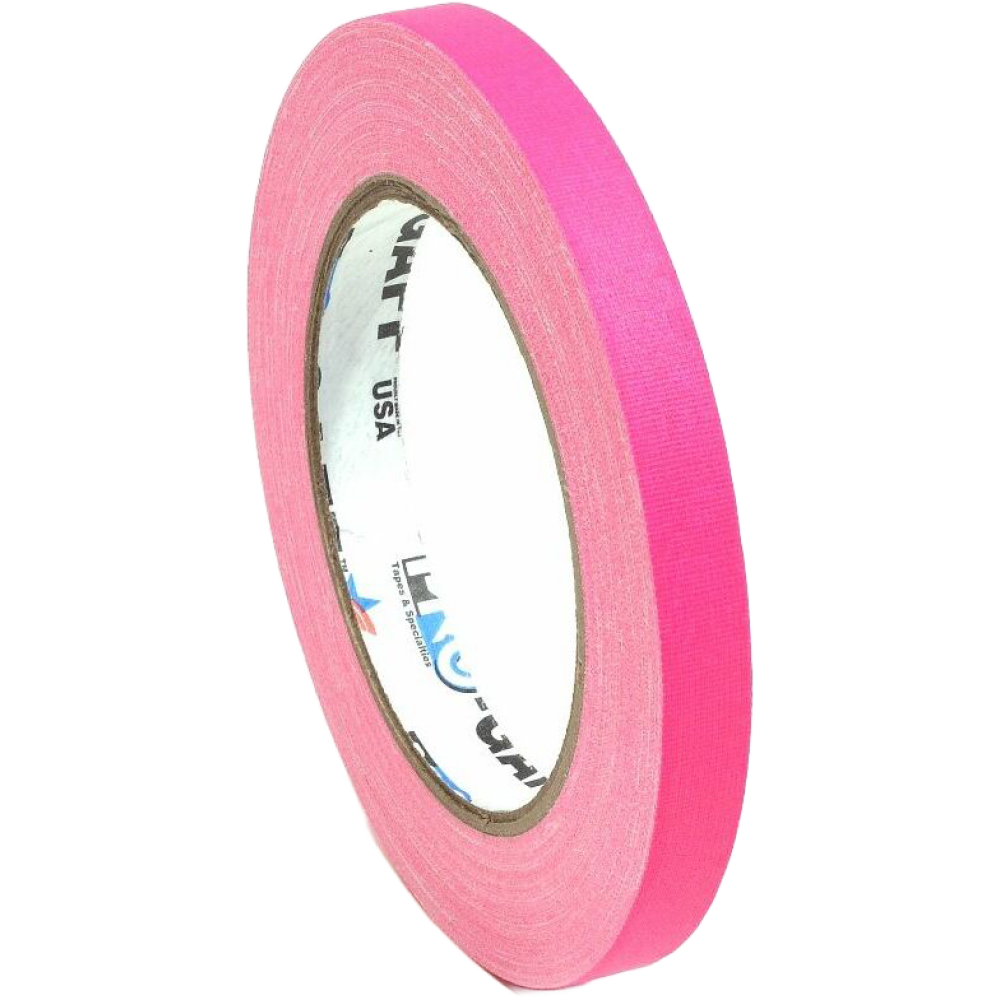 Pro Tapes Pro Gaff Fluorescent Gaffer Spike Tape 12mm x 22,8m Pink