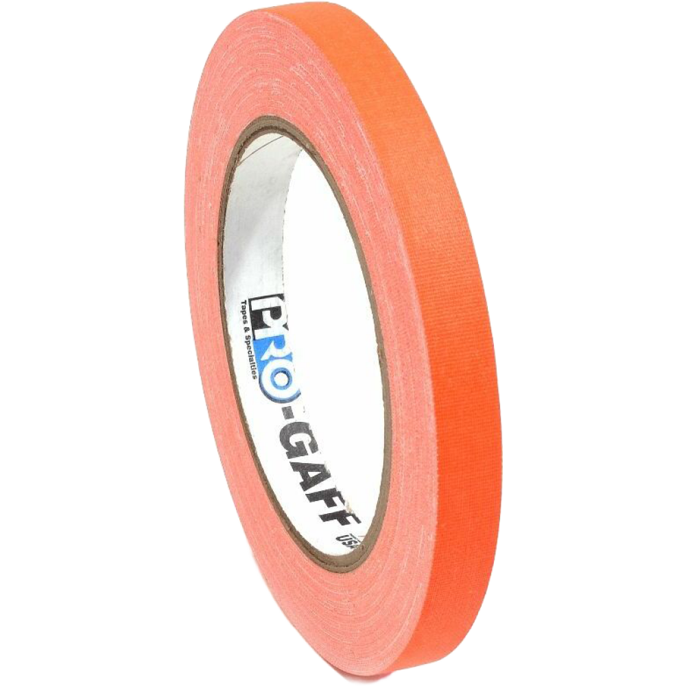 Pro Tapes Pro Gaff Fluorescent Gaffer Spike Tape 12mm x 22,8m Oranje