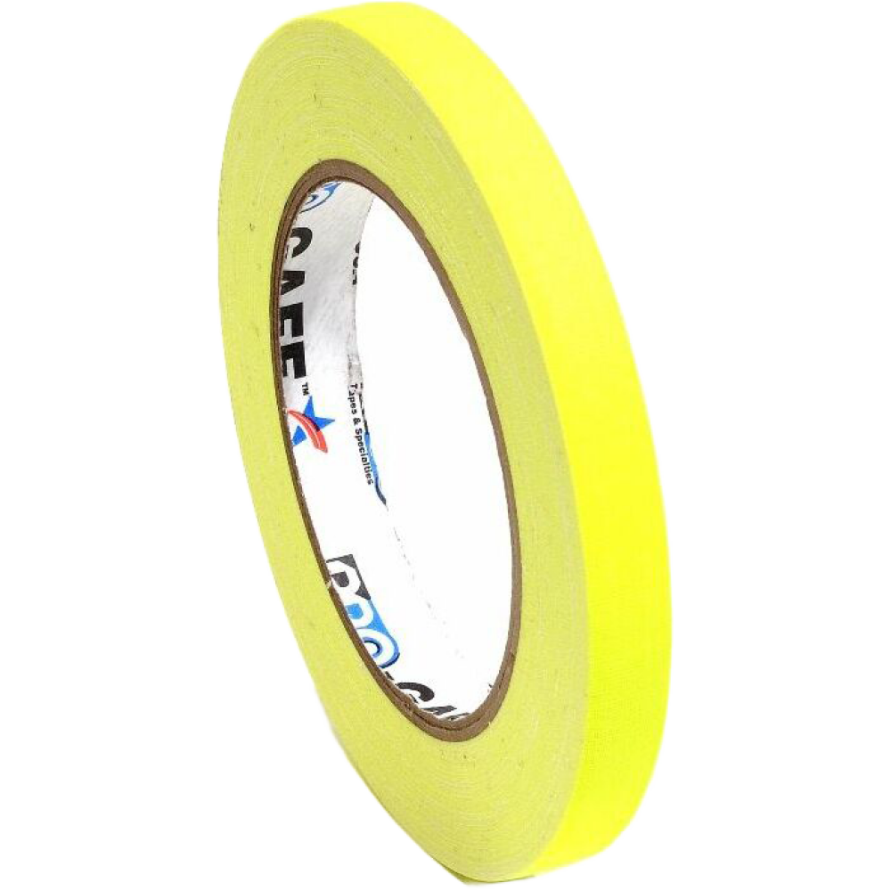 Pro Tapes Pro Gaff Fluorescent Gaffer Spike Tape 12mm x 22,8m Yellow