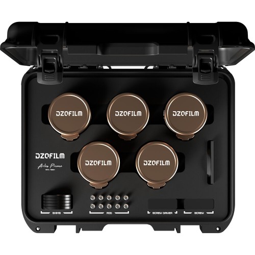 25/35/50/75/100mm - DZOFilm Arles Lustre FullFrame / VistaVision Prime Cine 5 Lens Kit - Equipment Rental
