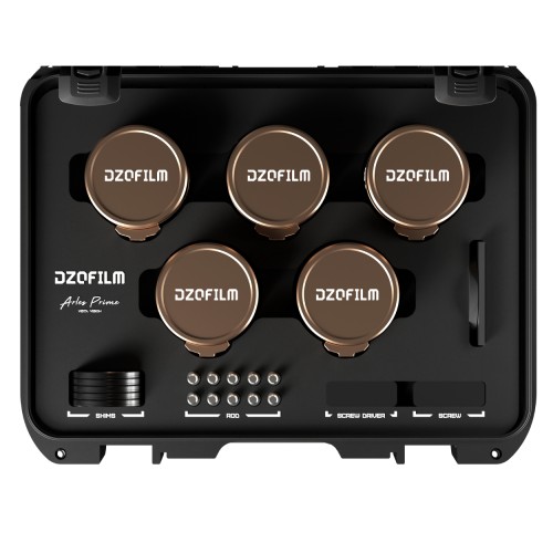 14/21/40/135/180mm - DZOFilm Arles Lustre FullFrame / VistaVision Prime Cine 5 Lens Kit - Equipment Rental