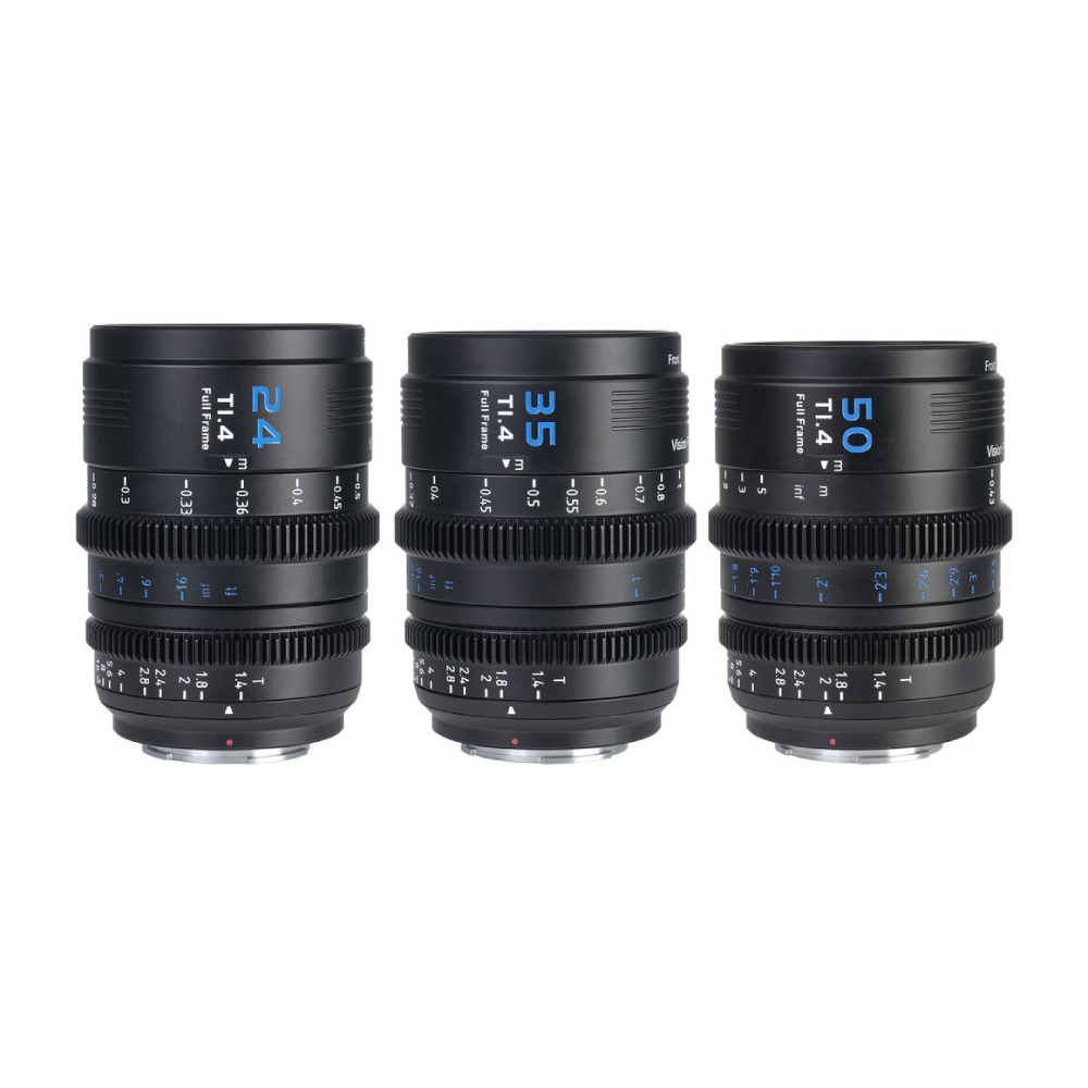 SIRUI Vision Prime 1 Series T1.4 FF Cine Lens Kit (Interchangable Mount, Black)