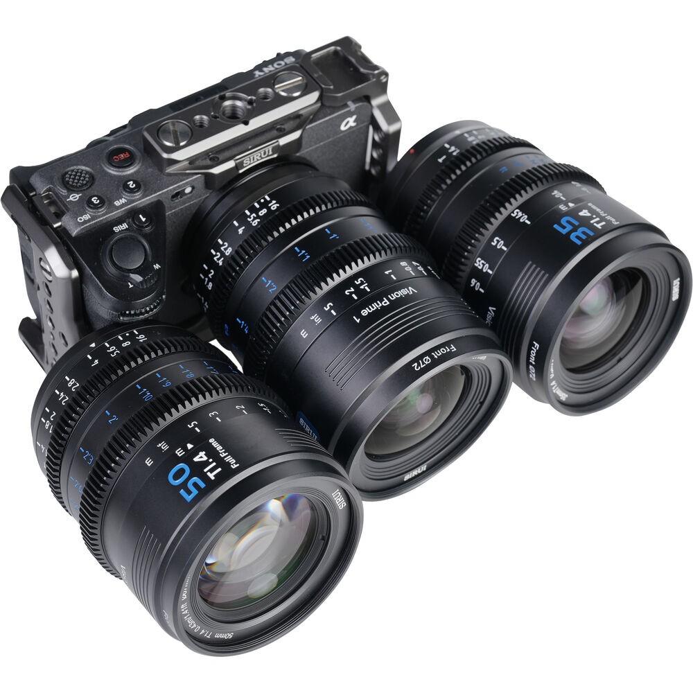SIRUI Vision Prime 1 Series T1.4 FF Cine Lens Kit (Interchangable Mount, Black)
