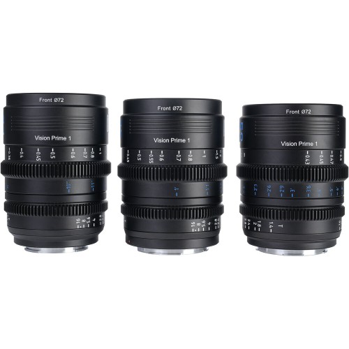 SIRUI Vision Prime 1 Series T1.4 FF Cine Lens Kit (Interchangable Mount, Black) - Equipment Rental