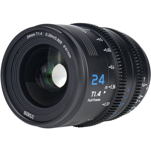 SIRUI Vision Prime 1 Series 24mm T1.4 FF Cine Lens (Interchangable Mount, Black) - Equipment Rental