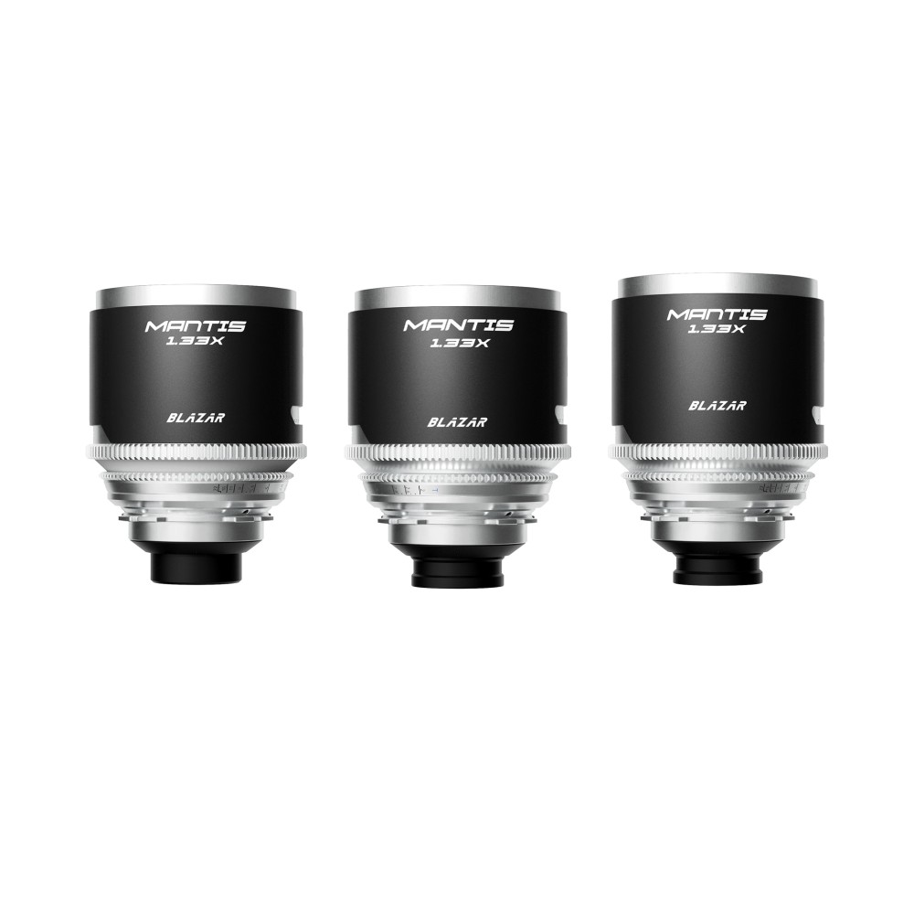 BLAZAR MANTIS 1.33X Full Frame Anamorphic 35/50/75 3-lens set
