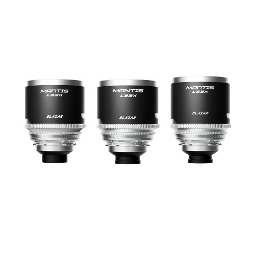 BLAZAR MANTIS 1.33X Full Frame Anamorphic 35/50/75 3-lens set - Equipment Rental