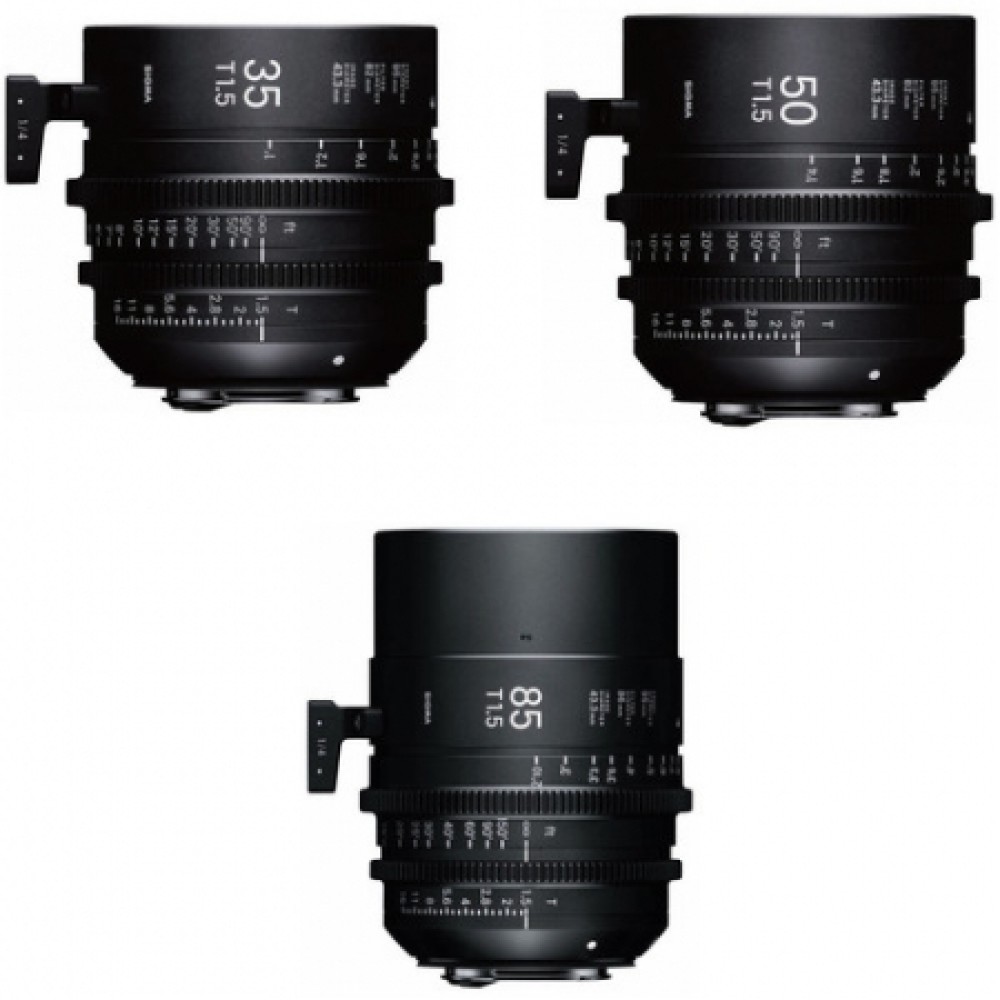 Sigma Full Frame 35/50/85mm Lens Kit - Equipment Rental 