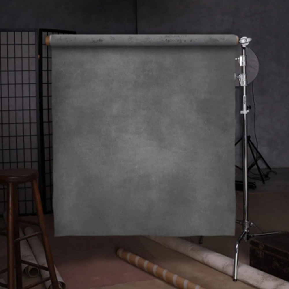 Handpainted Backdrop Dark Grey - Apparatuur Verhuur 